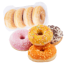Mixed of gesuikerde donuts